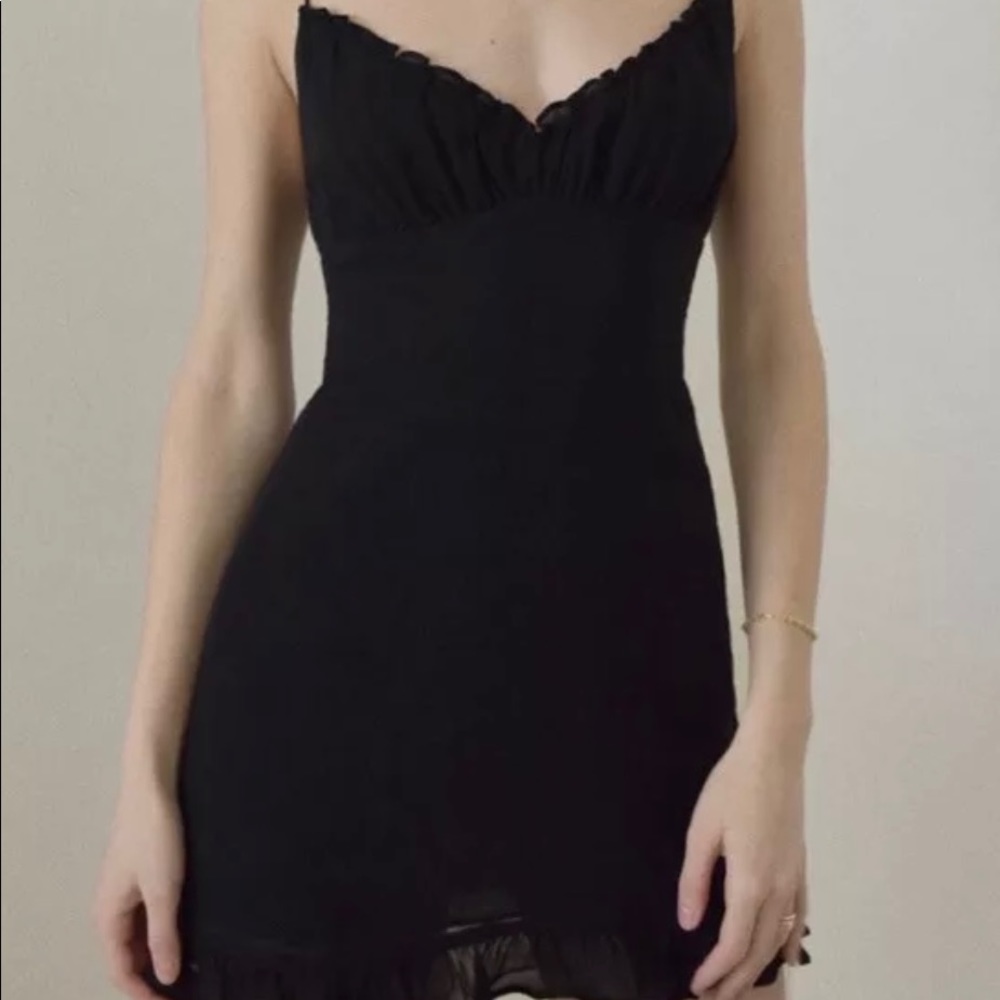 Reformation Esther Dress Black Size 4